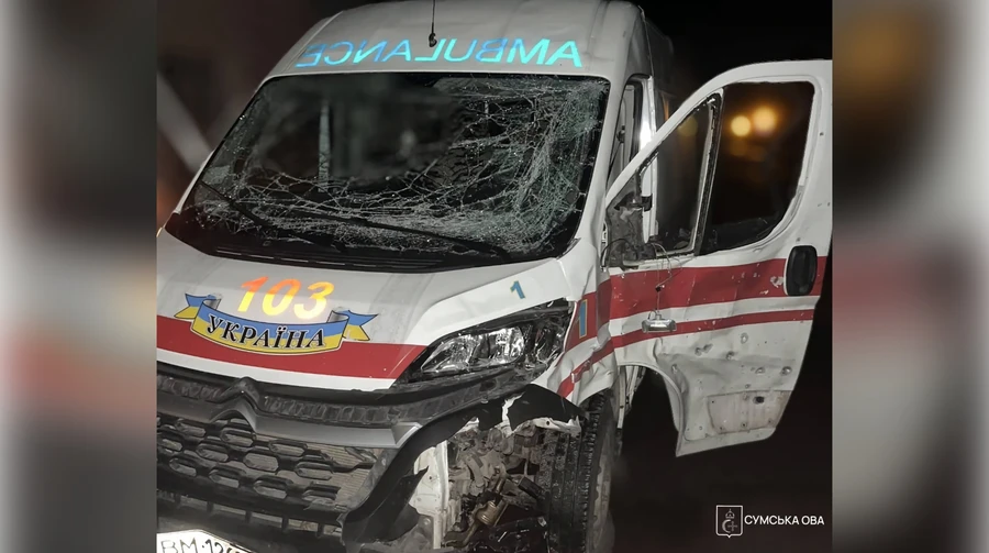 Россияне в пасхальную ночь атаковали дроном скорую на Сумщине: пострадали трое медиков