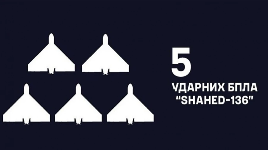 Військові моряки за ніч збили 5 російських Шахедів