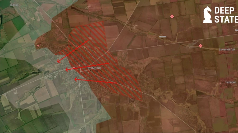 DeepState: Россияне давят пехотой на Гуляйполе, часть позиций бойцы ВСУ оставили