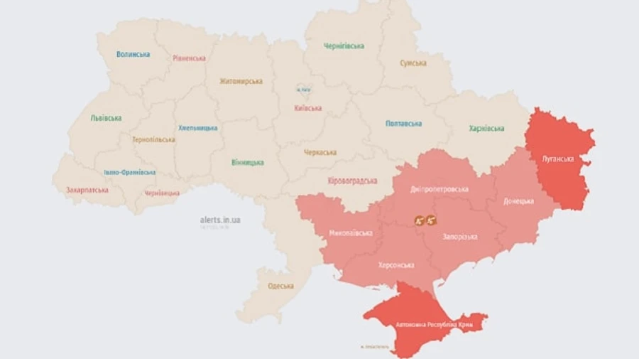 Missile spotted in Dnipropetrovsk Oblast