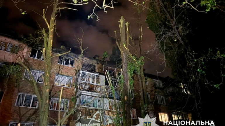 Russian nighttime attack on Kyiv: 15 people injured, buildings and shopping centre damaged