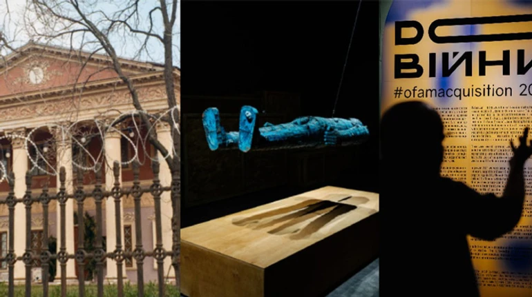 Перед входом в Одесский художественный музей лежит скульптура Екатерины II, а внутри показывают фото мертвых врагов: репортаж