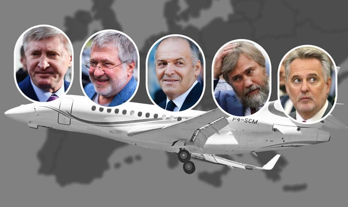 Олігархічна евакуація. УП з'ясувала, де зараз українські олігархи та їхні літаки