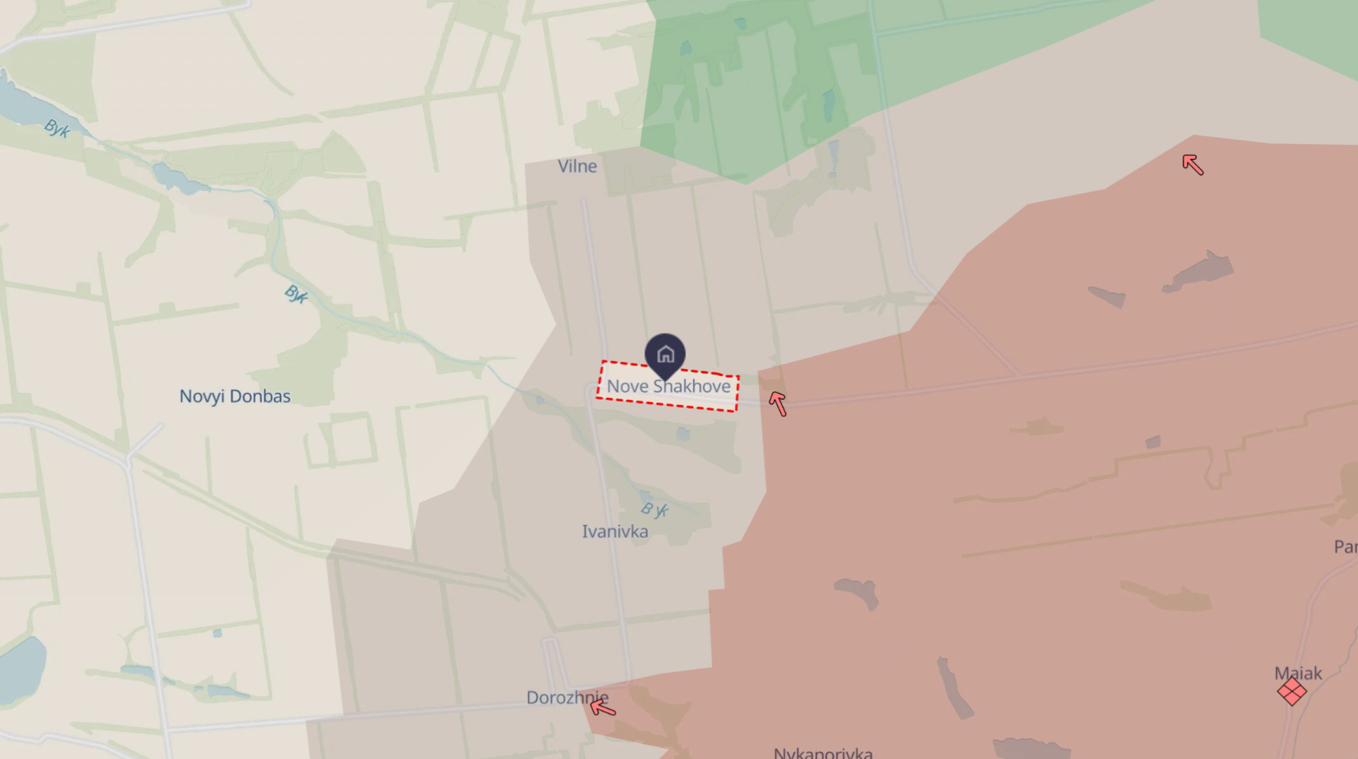 Russians advance near Nove Shakhove