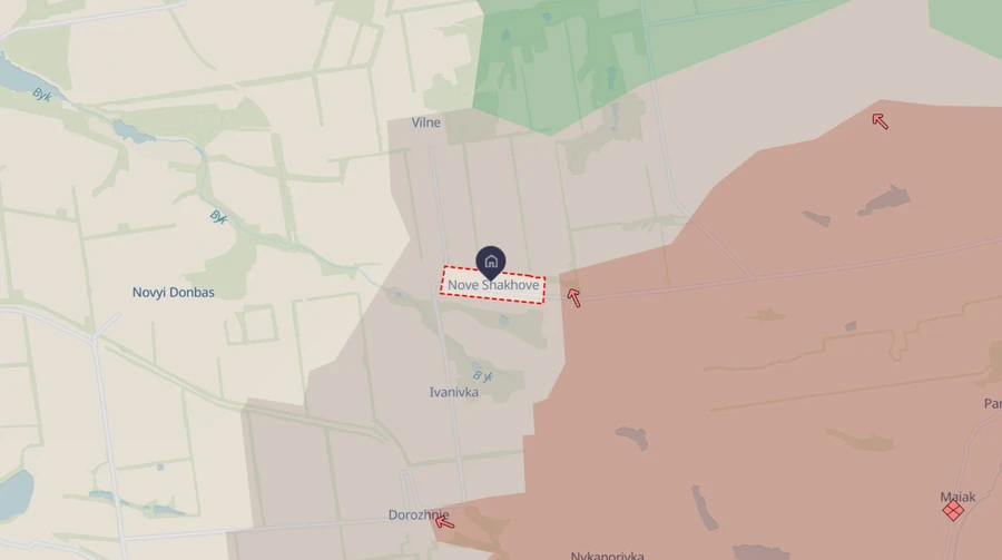 Russians advance near Nove Shakhove