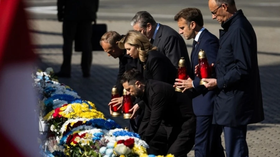 European leaders and Zelenskyy family honour memory of fallen Ukrainian soldiers in Kyiv – photos