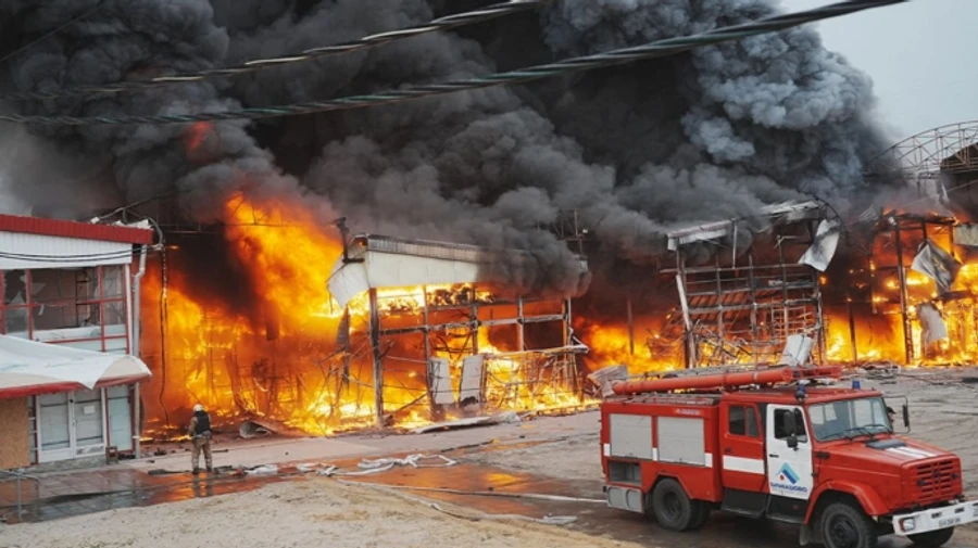 Russia hits Kharkiv with 20 Shahed UAVs: city's largest market catches fire – photos, video