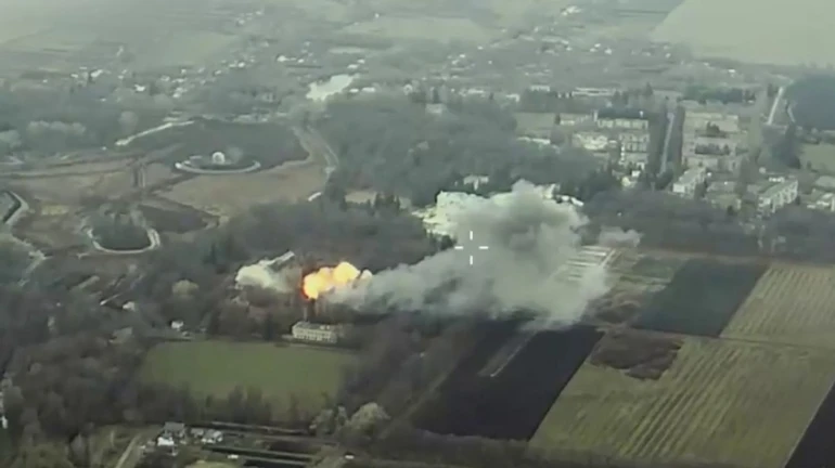 Ukraine's Unmanned Systems Forces release video of strike on Russian command post in Kursk Oblast – video