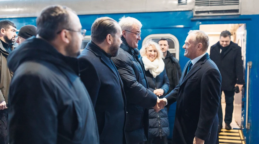 Polish PM Tusk arrives in Kyiv