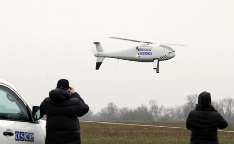 Безпілотник СММ ОБСЄ зник, коли знімав вночі вантажівки біля кордону з РФ