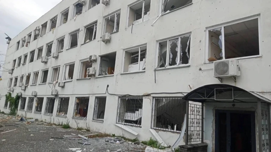 Russian attack damages DTEK office in Kyiv