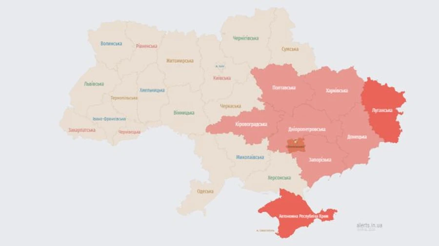 Ukraine's Air Force announce threat of ballistics, missiles and drones in several oblasts