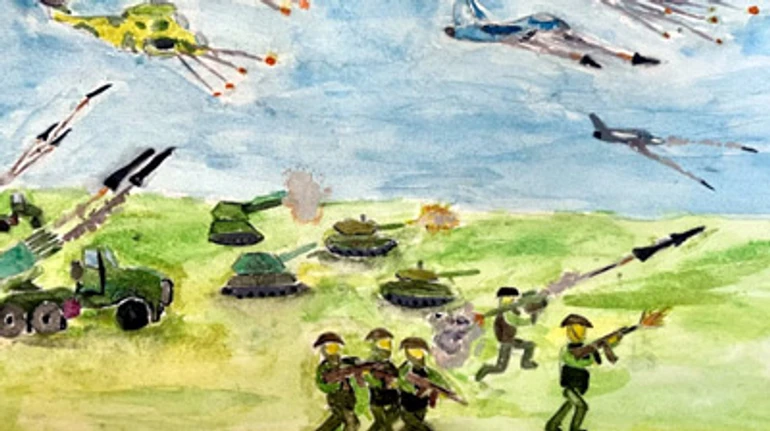 Добрый вечер, мы из Украины! Дети рисуют войну