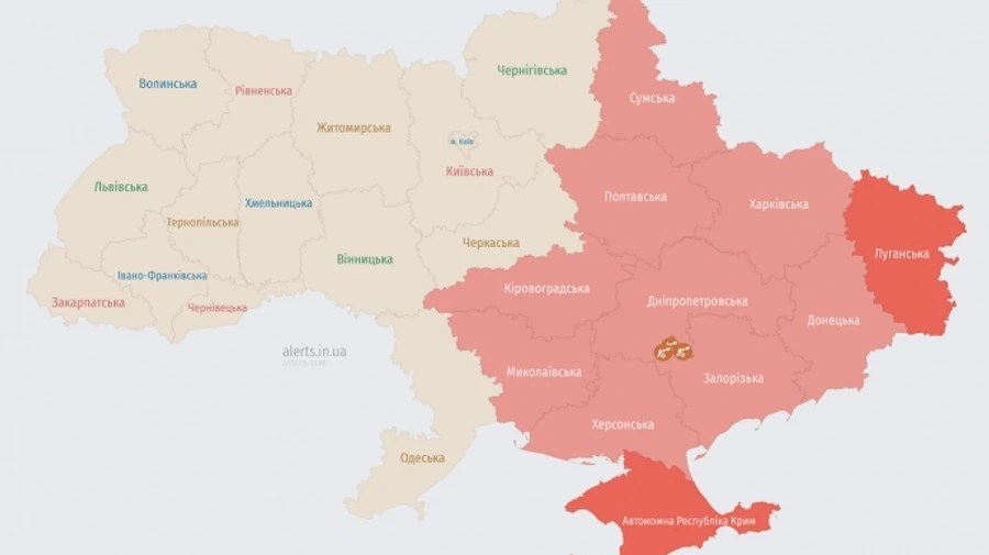 В части страны была объявлена угроза баллистики