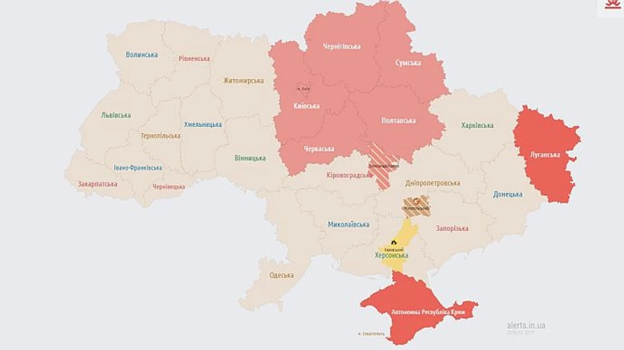 В ряде областей объявлялась воздушная тревога