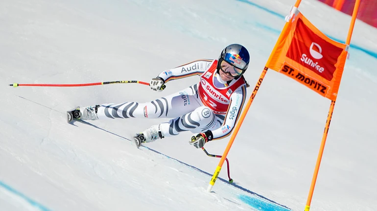 Німецька гірськолижниця Айхер обіграла Вонн і виграла другий швидкісний спуск у швейцарському Санкт Моріці