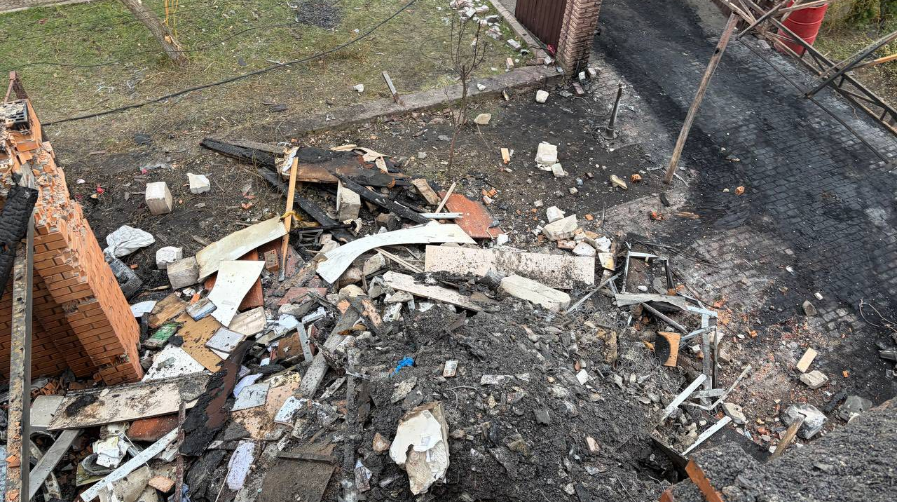 Ukrainian defence ministry adviser posts photos of his home after Russian Shahed drone strike