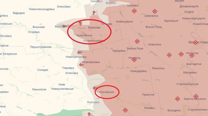 DeepState: РФ окупувала три села в Дніпропетровській та Запорізькій областях