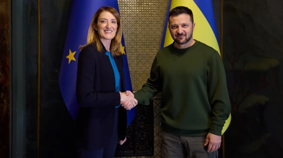 Zelenskyy briefs European Parliament president on frontline situation