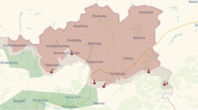 DeepState: Russians advance in Sumy and Donetsk oblasts