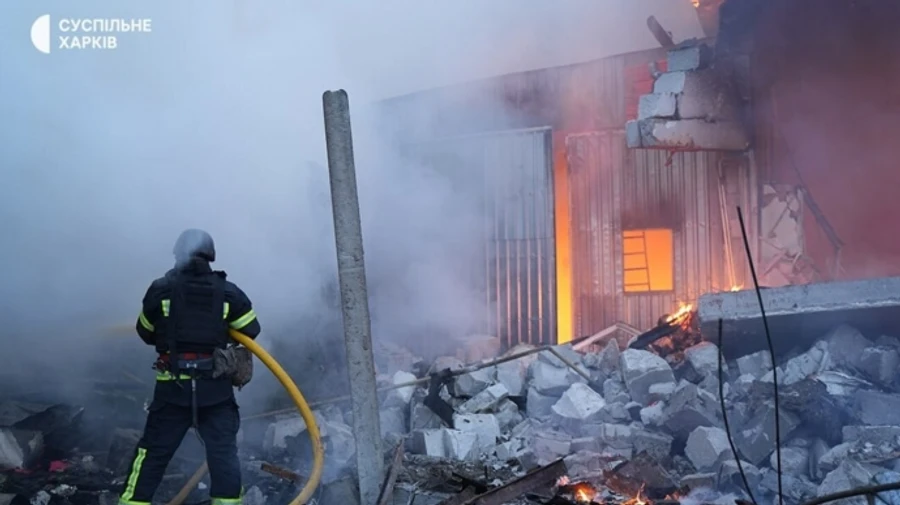 Combined Russian attack on Kharkiv: large-scale fires break out, person injured – photos, video