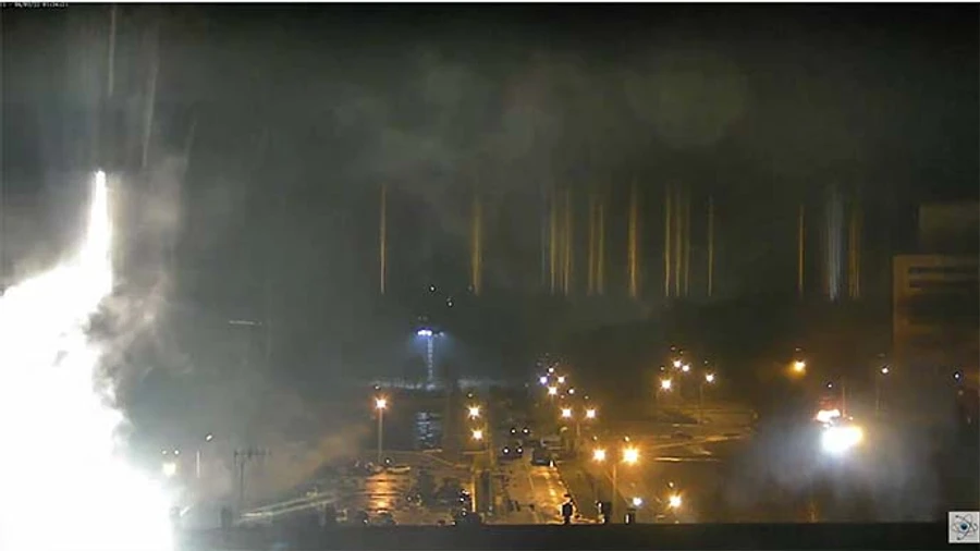 Zaporizhzhya NPP on fire as a result of Russian shelling