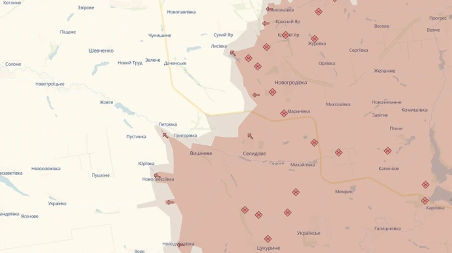 DeepState: Российские войска продвинулись возле 7 населенных пунктов