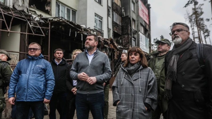  Greek President and Defenсe Minister visit cities of Borodyanka, Bucha and Irpin 