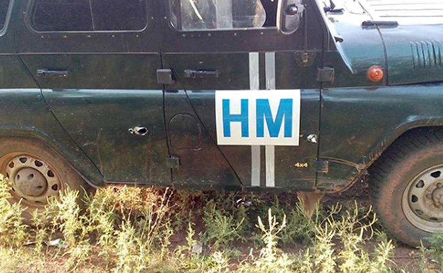 Militants Shoot at Ukrainian Joint Center on Control and Coordination Observers