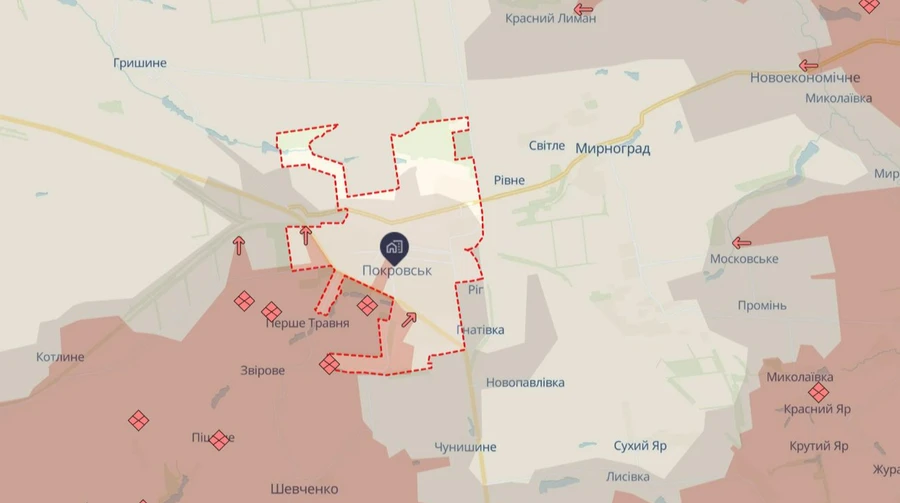 Генштаб: У Покровську проводиться блокування противника, який намагається просочуватись в місто