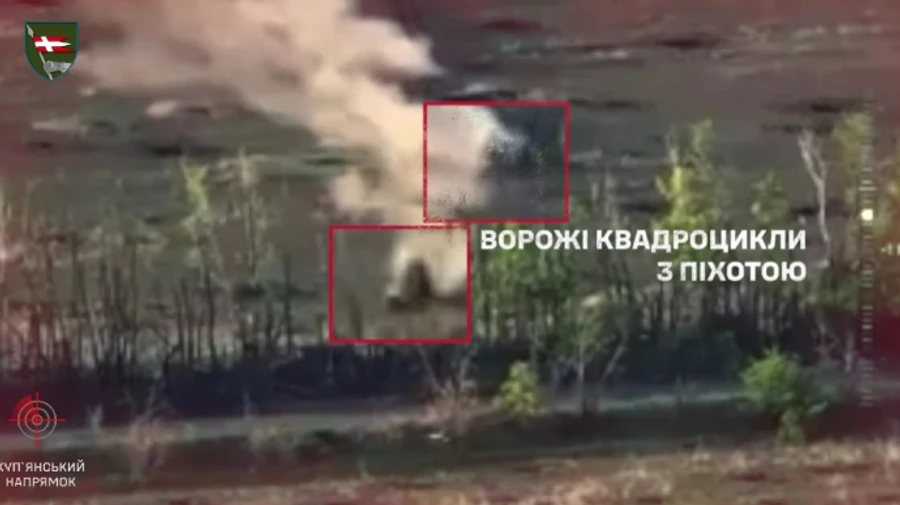Ukrainian defenders crush Russian ATV assault attempt on Kupiansk front – video