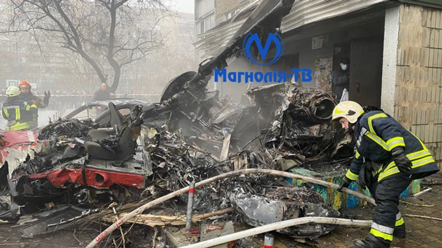 Helicopter crashes near kindergarten in Brovary, Kyiv Oblast, causing fatalities