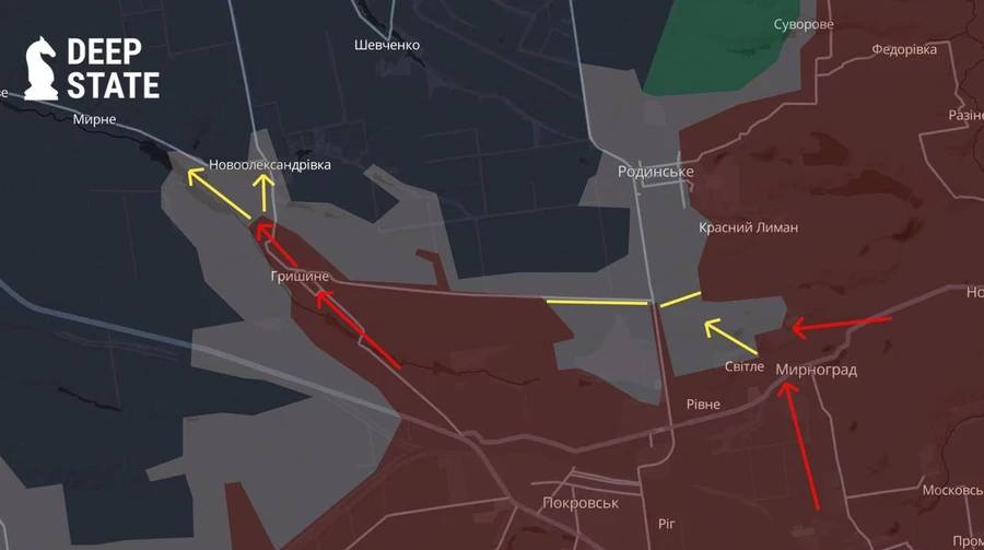 DeepState: РФ збирає піхоту та техніку на півдні Мирнограда