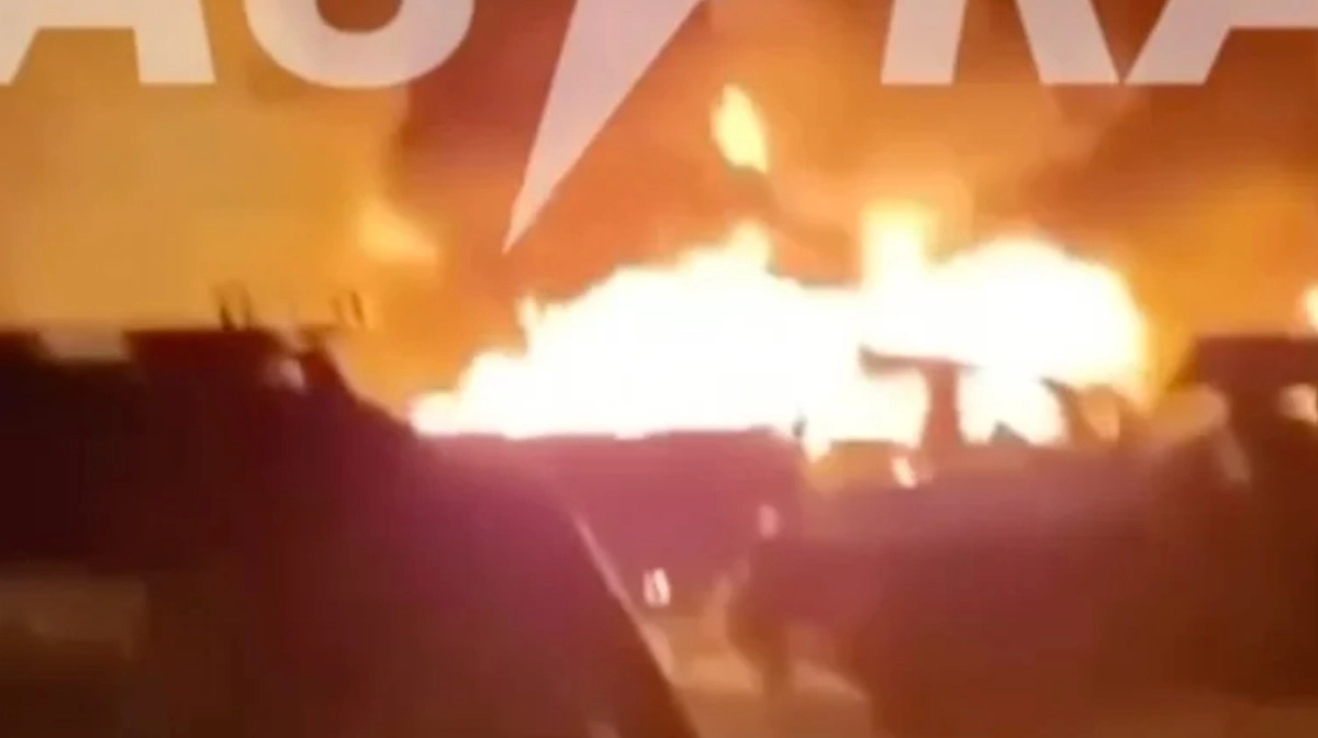 Drones and missiles hit energy infrastructure in Russia's Belgorod and Oryol, causing large-scale fire