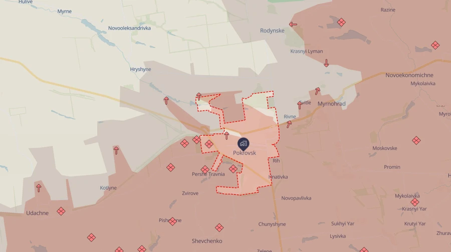 DeepState: Russians amass forces in Pokrovsk and try to block Myrnohrad in Donetsk Oblast