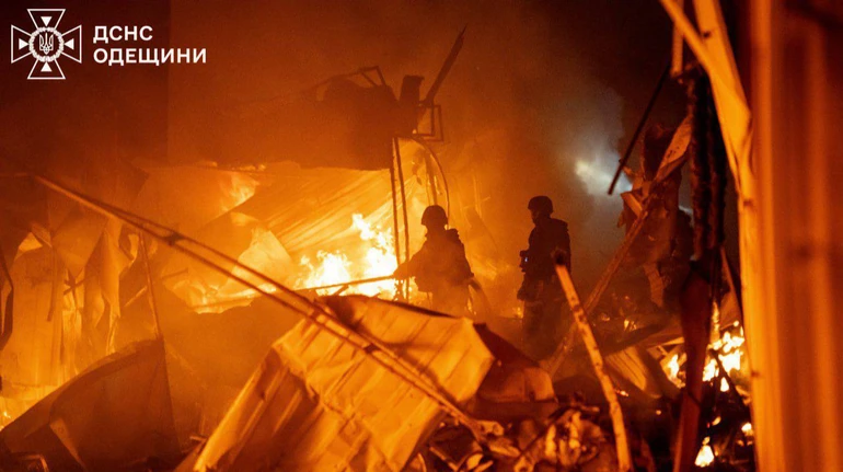 Russian forces launch large-scale drone strike on Odesa, infrastructure damaged – photo