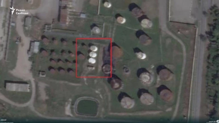 Появились снимки последствий удара по нефтебазе в Луганске 