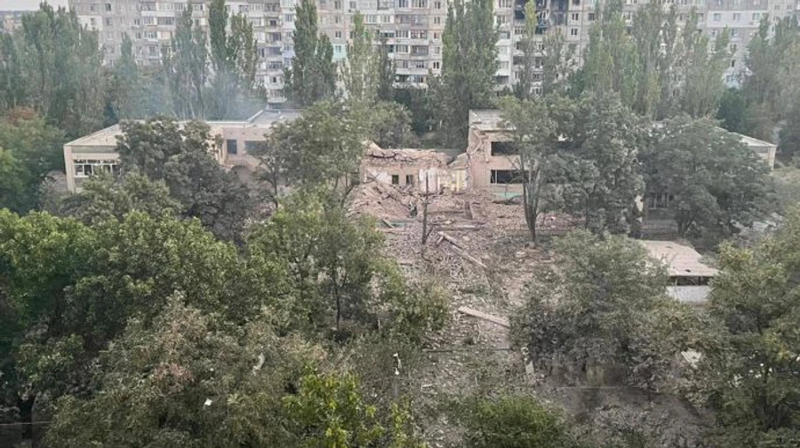 Russians launch airstrike on Kherson, causing fire in kindergarten