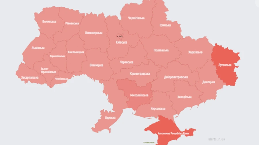 По всій Україні оголошували повітряну тривогу через МіГ-31К у Росії