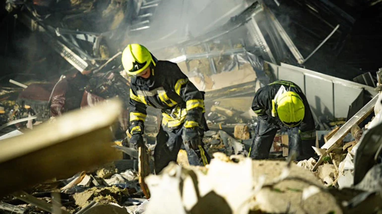 Civilian pulled out from under rubble in Odesa