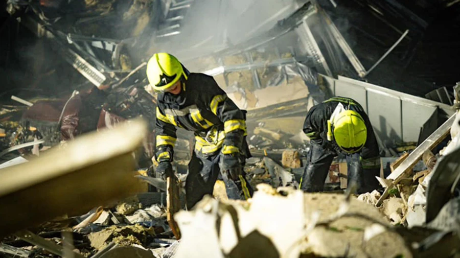 Civilian pulled out from under rubble in Odesa