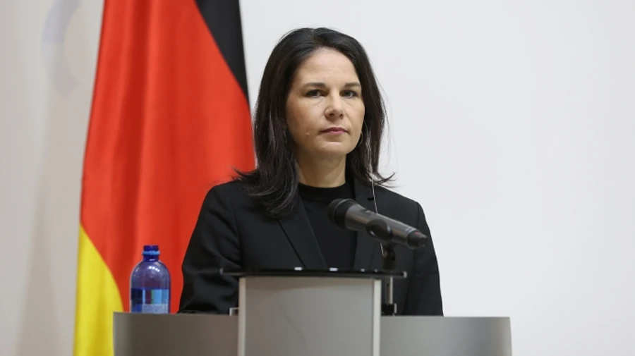 German foreign minister visits Yahidne in Chernihiv Oblast, says it is vehement example of Russian occupation