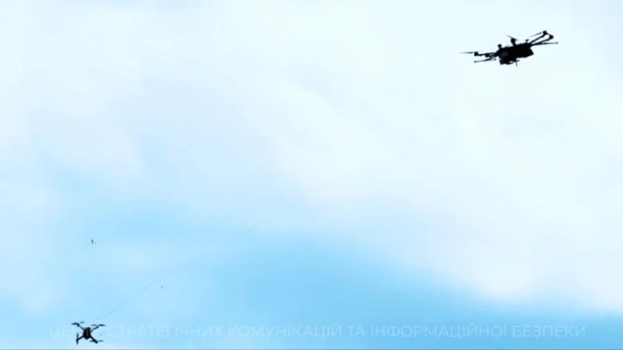 Ukrainian troops show work of Shahed Hunters