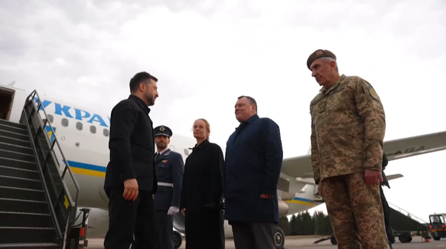 Zelenskyy chega à Noruega