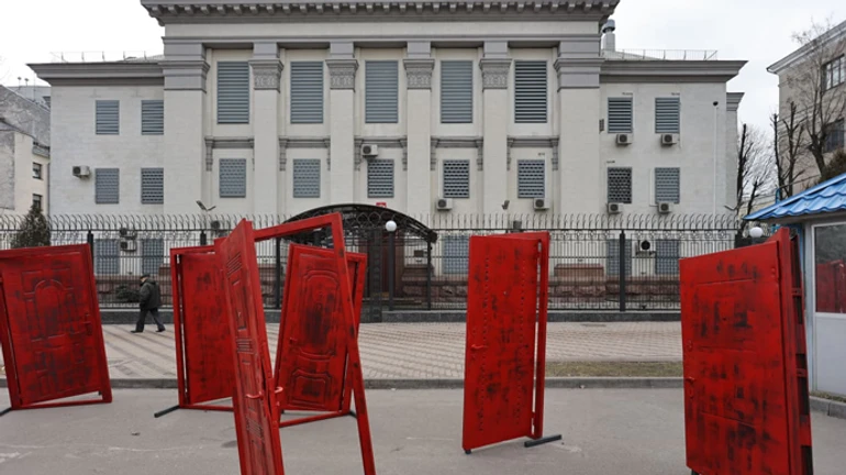 Під посольством Росії у Києві проходить акція на підтримку політв’язнів