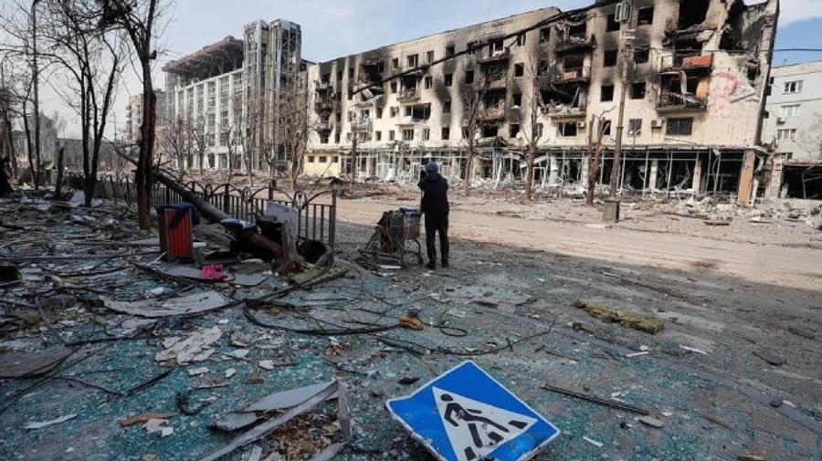 Air defence system activated as explosions are heard in occupied Mariupol