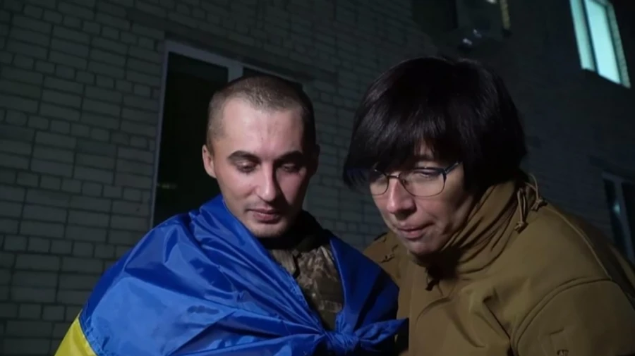 National Guardsman Mykyta Shaulskyi, whose brother and grandmother were killed in Kryvyi Rih, returns from Russian captivity