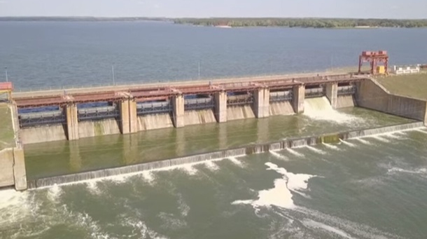 Russians drop six guided aerial bombs on dam in Kharkiv Oblast