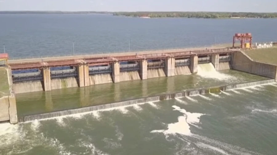 Russians drop six guided aerial bombs on dam in Kharkiv Oblast