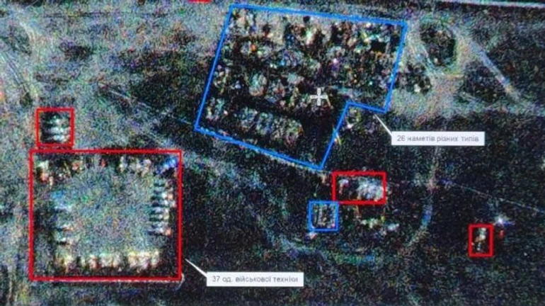 Defence Intelligence reports quantity of Russian military equipment tracked by people's satellite ICEYE